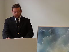 Jón Ingi Jónsson, formaður Fangavarðafélags Íslands, flytur kveðju frá félagsmönnum