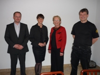 Páll E. Winkel, forstjóri FMS, Ragna Árnadóttir, dómsmálaráðherra, Margrét Frímannsdóttir, forstöðumaður Litla Hrauni og Einar Valur Oddsson, varðstjóri Bitru
